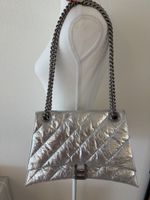 Balenciaga Hourglass Chain Bag Metallic Silver