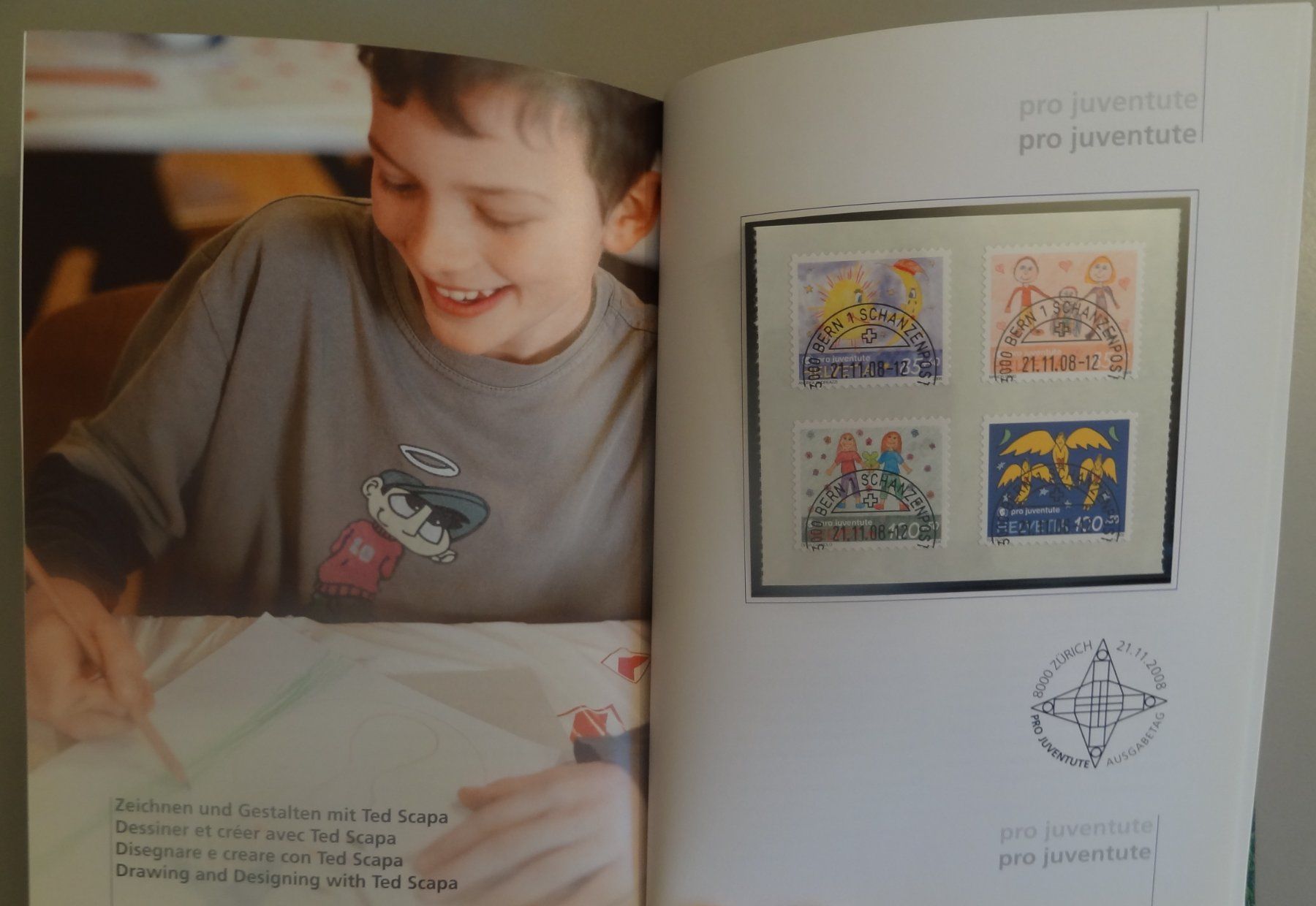Alle Briefmarken: Jahrbuch Schweizer Briefmarken 2008 der Post, gestempelt – Gebraucht aus Gränichen von Teufenthaler 5