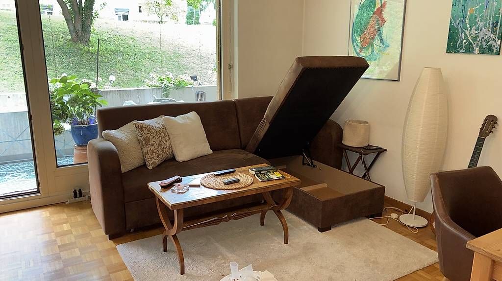 Sofas: Home24 Ecksofa mit Schlaffunktionbraun, gebrauchter Zustand – Gebraucht aus Kilchberg ZH von bst_v6m8 2