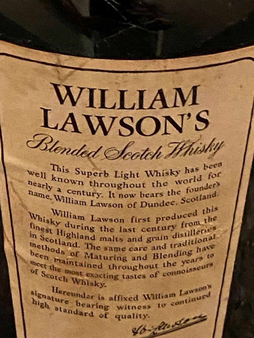 Spirituosen: William Lawson’s 8 Y. 1960 er – Gebraucht aus Zürich von Smilejocker 2