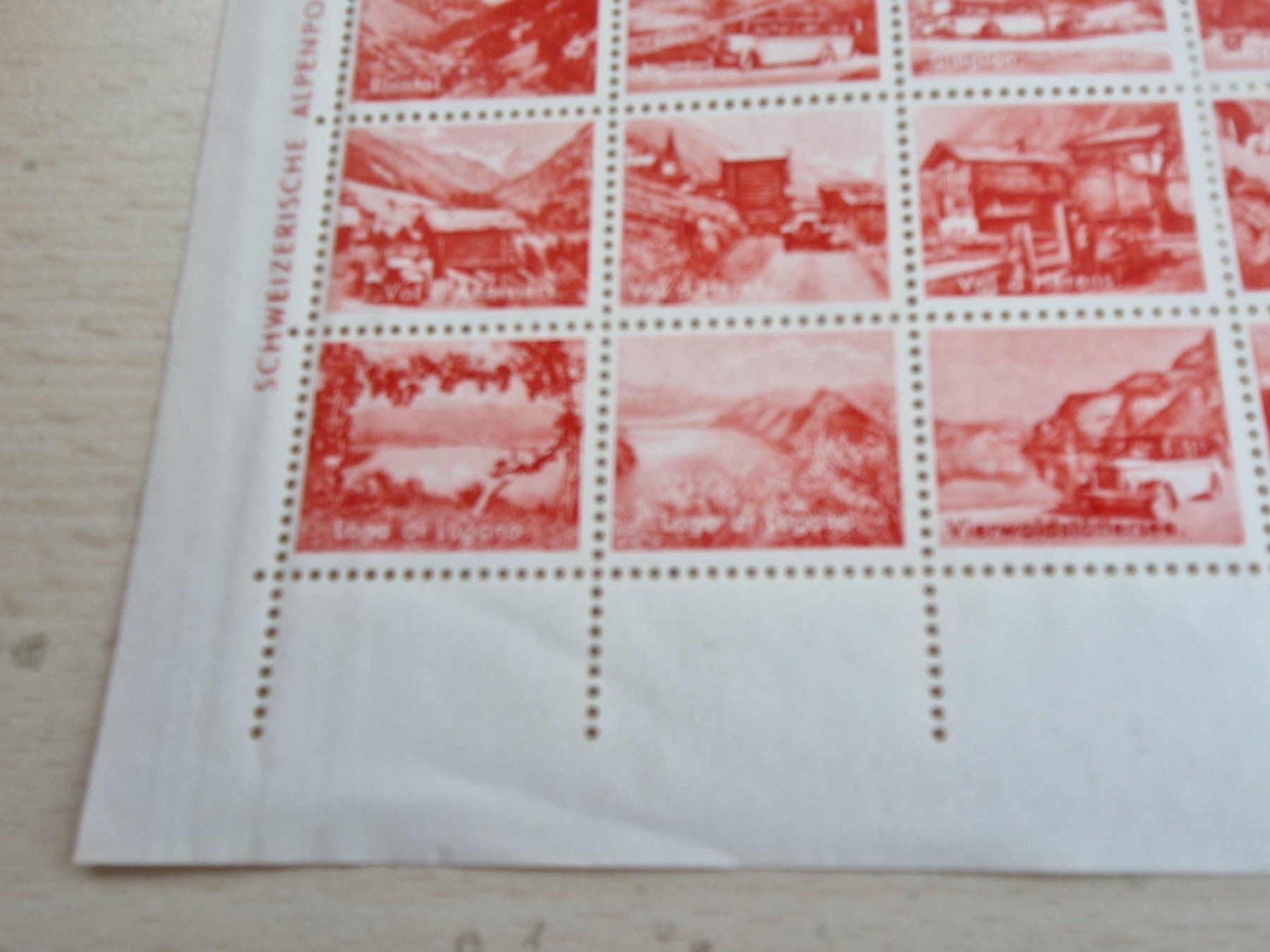 Tutti i francobolli: Alpenpost - Bogen Versuchsdrucke, ab 1.- – Usato da Burgdorf venduto da Glossy01 3