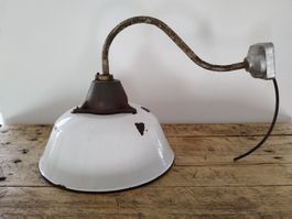KE1344 antike Wandlampe Emaillelampe Garage Hofbeleuchtung
