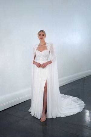 Brautkleid Martina Liana neu 1669 aus Seide mit Cape
