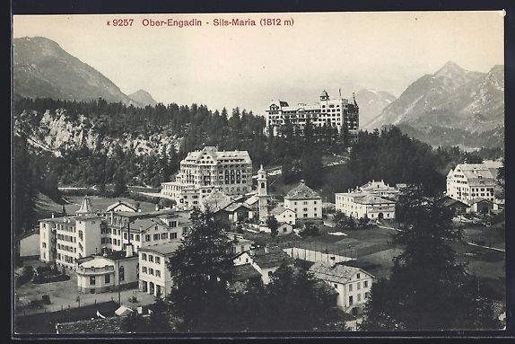 Cartes postales: Ober-Engadin, Teilansicht mit Sils Maria – D'occasion à Berlin par bartko-reher