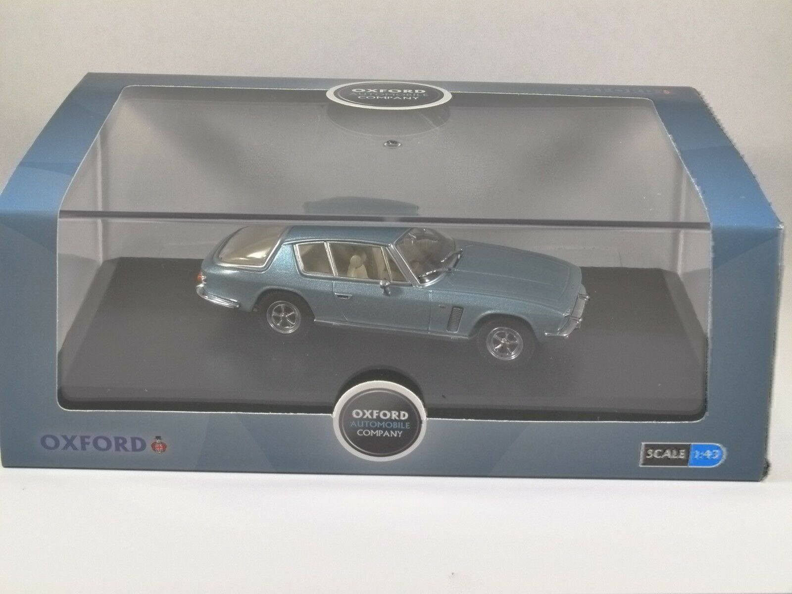 Jensen Modellini d'auto: Jensen Interceptor MK I 1966-1969 RHD hellblau met.     1:43 – Nuovo e nell'imballaggio originale da Gerlafingen venduto da espero88 9