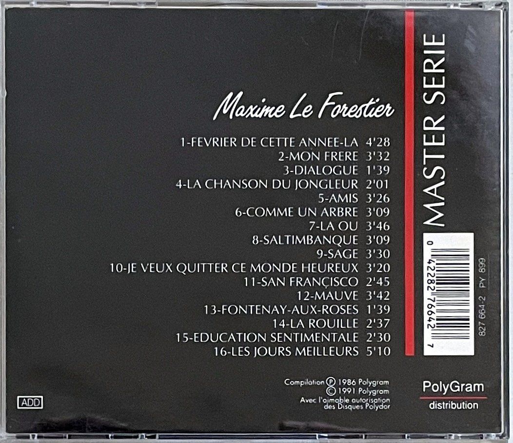 CDs: Maxime Le Forestier - Master Serie – D'occasion à Savagnier par Ne2065 1