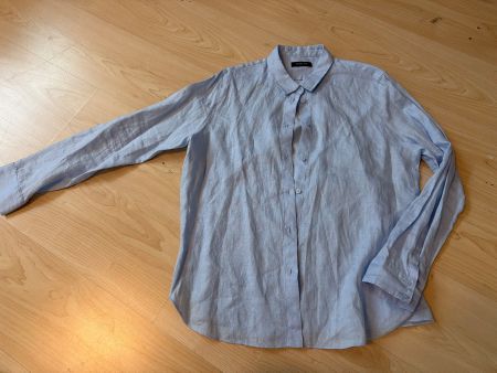 Leinen Hemd Massimo Dutti hellblau Leinen Grösse L neu