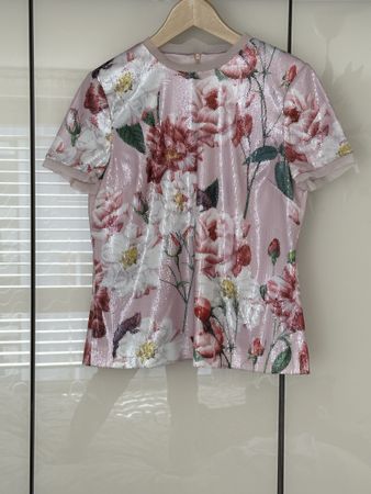 Ted Baker Sequined Floral Top Size 2 New