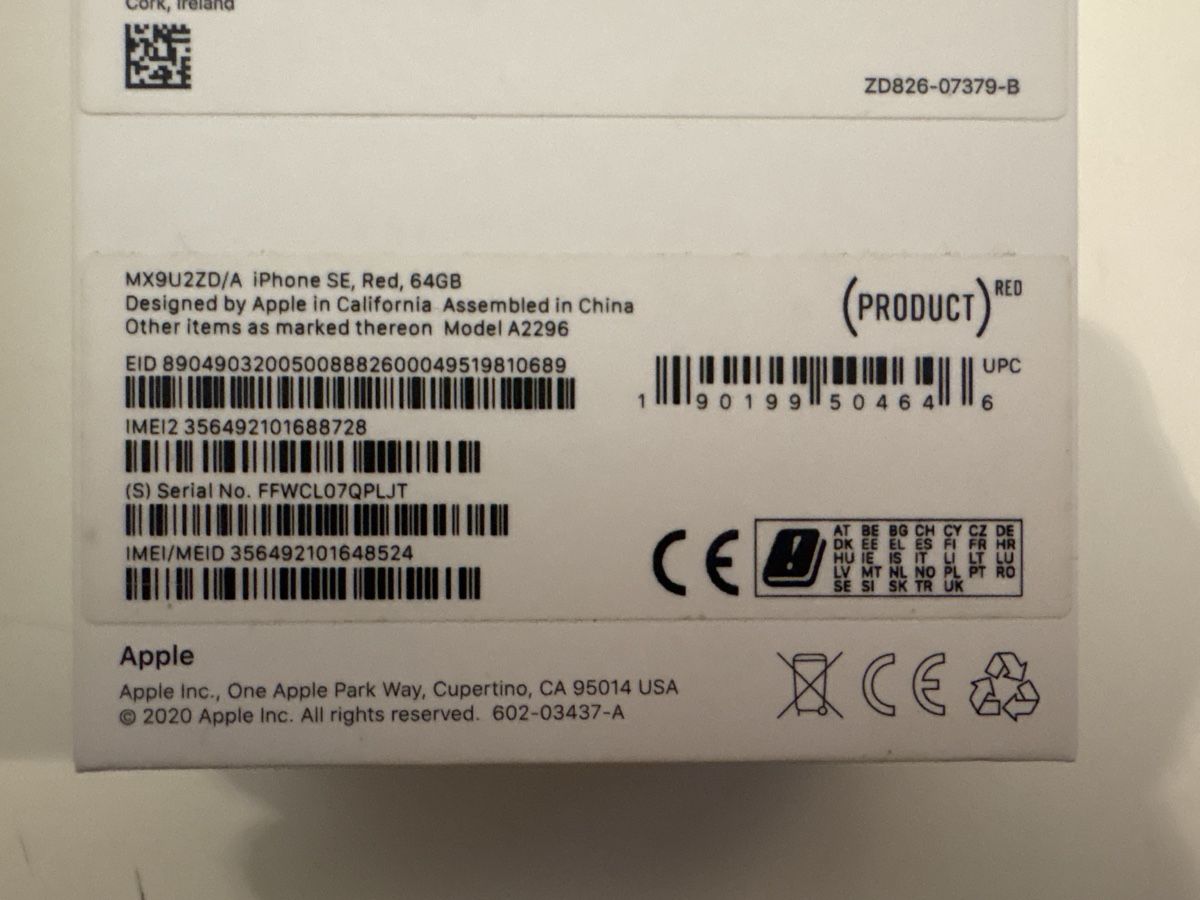 Apple Telefoni cellulari / Smartphones: Apple iPhone SE 64GB Product Red – Difettoso da Roggliswil venduto da Marla1 2