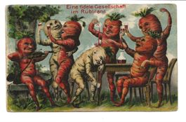 Fidele Gesellschaft im Rüebliland (AG) Musik Tanz Wein Litho