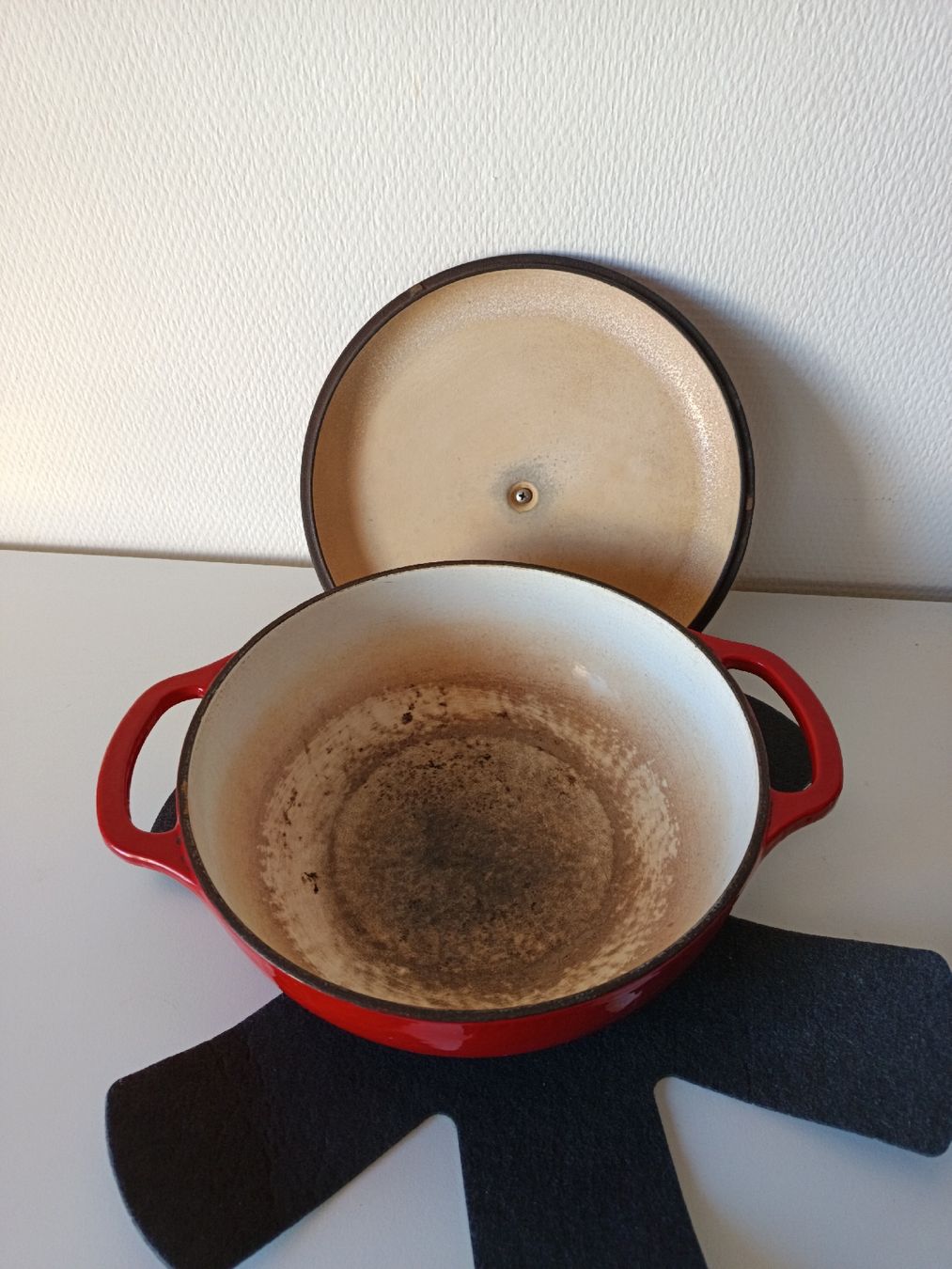 Pyrex Padelle: Pyrex rote Gusseisenpfanne – Usato da Romanshorn venduto da Stark_Tony8 5