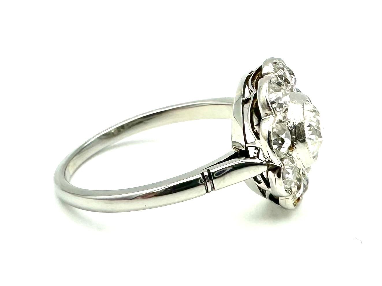 Anelli: Bague "Belle Epoque" en platine et diamants – Usato da Renens VD venduto da Diademe.sarl 4