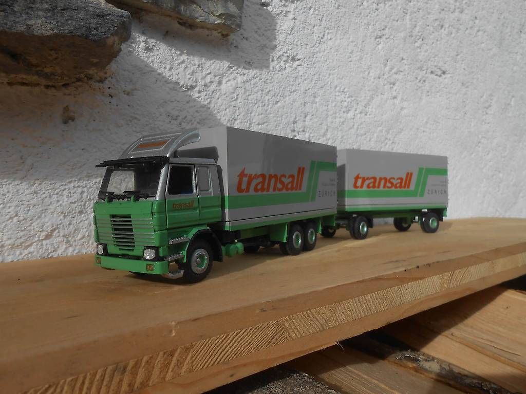 Tekno Kit di modellismo & Modellini statici: Scania 143 Transall Tekno WSI Conrad 1:50 – Nuovo e nell'imballaggio originale da Lessoc venduto da beletteman