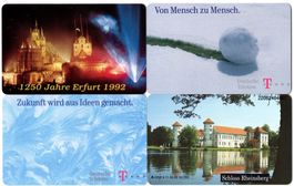 4 volle deutsche Telefonkarten der A-Serie