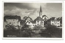 Wallisellen (ZH) Dorfpartie mit Kirche - Wohnhäuser - 1926