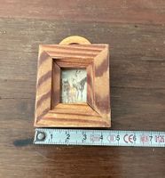Rustikaler Miniatur Bilderrahmen Pferdebild Holzbild Vint...