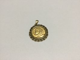 20FR Gold Vreneli 1930 mit Anhänger ca 8•92Gramm