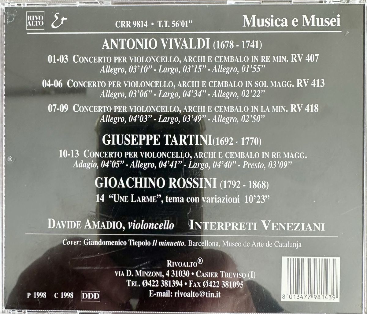 CD: Vivaldi, Tartini, Rossini: CD Interpreti Veneziani Klassik – Usato da Utzigen venduto da taino01 1