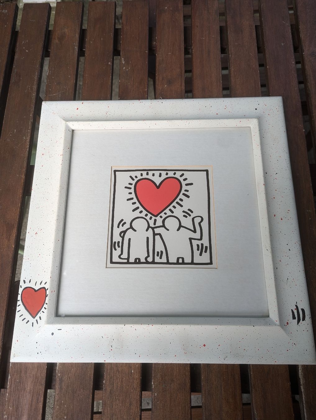 Grafica & Litografie: Keith Haring "Freundschaft" Framed Pop Art Print – Usato da Erlinsbach SO venduto da Meytalien