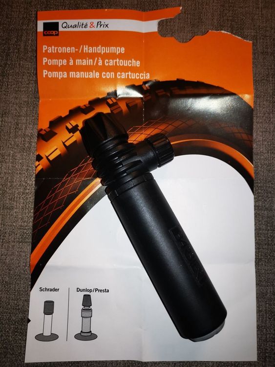 Mini-Pompe Et Gonfleur CO2 Barbieri Moskito 15cm - Pour Vélos (Presta/Schrader)