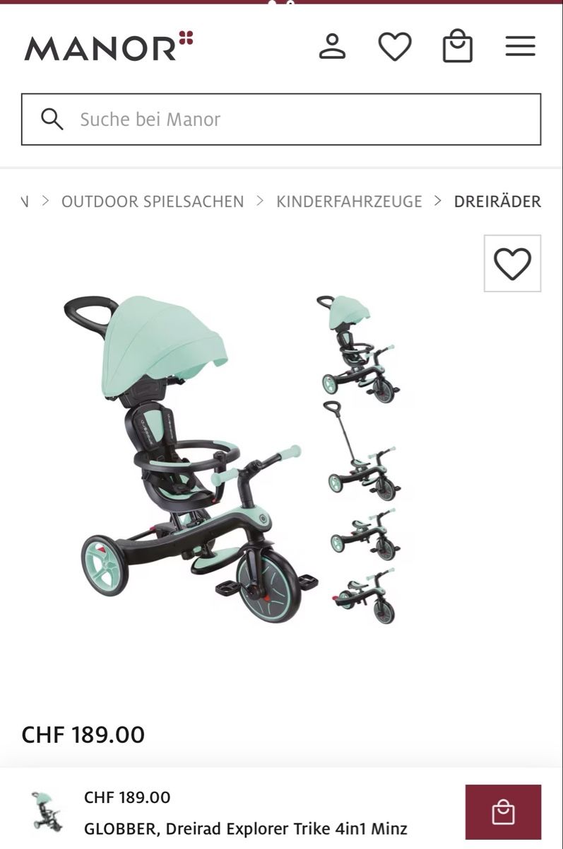 Mini Bike: Globber 4 in 1 Mint green perfect for summer fun – Usato da Wolfhausen venduto da Catalin_Neacsu 3