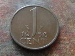 PAYS-BAS  Nederland  1  Cent  1956