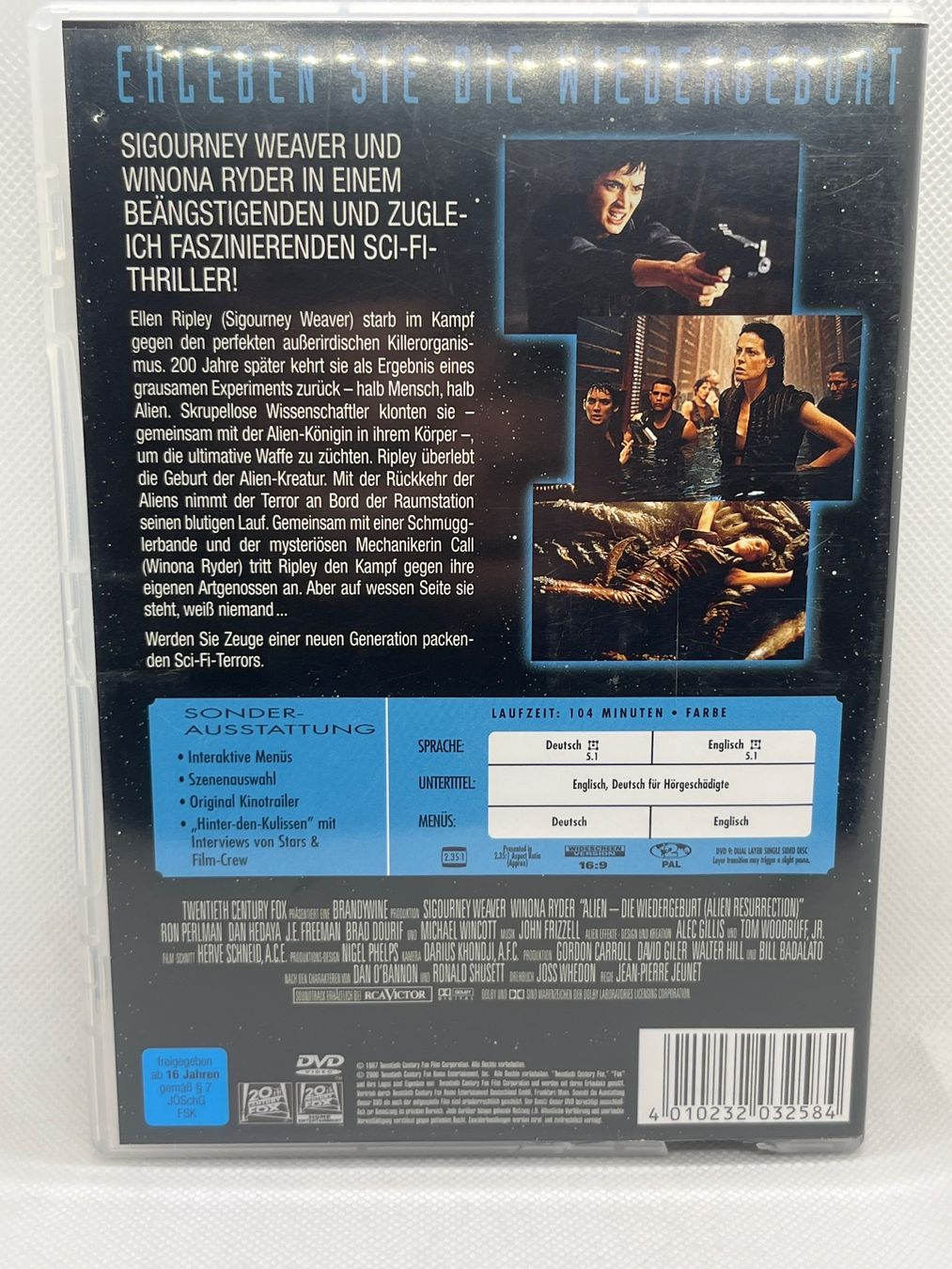 Tutti i DVDs: Alien - Die Wiedergeburt DVD - Sci-Fi-Horror-Klassiker – Usato da Hinterkappelen venduto da Kim1992 1