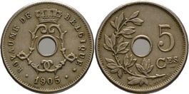 5 Cent Belgien 1905