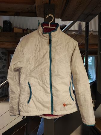 Sherpa Wendejacke weiss pink mit Reissverschluss Damen