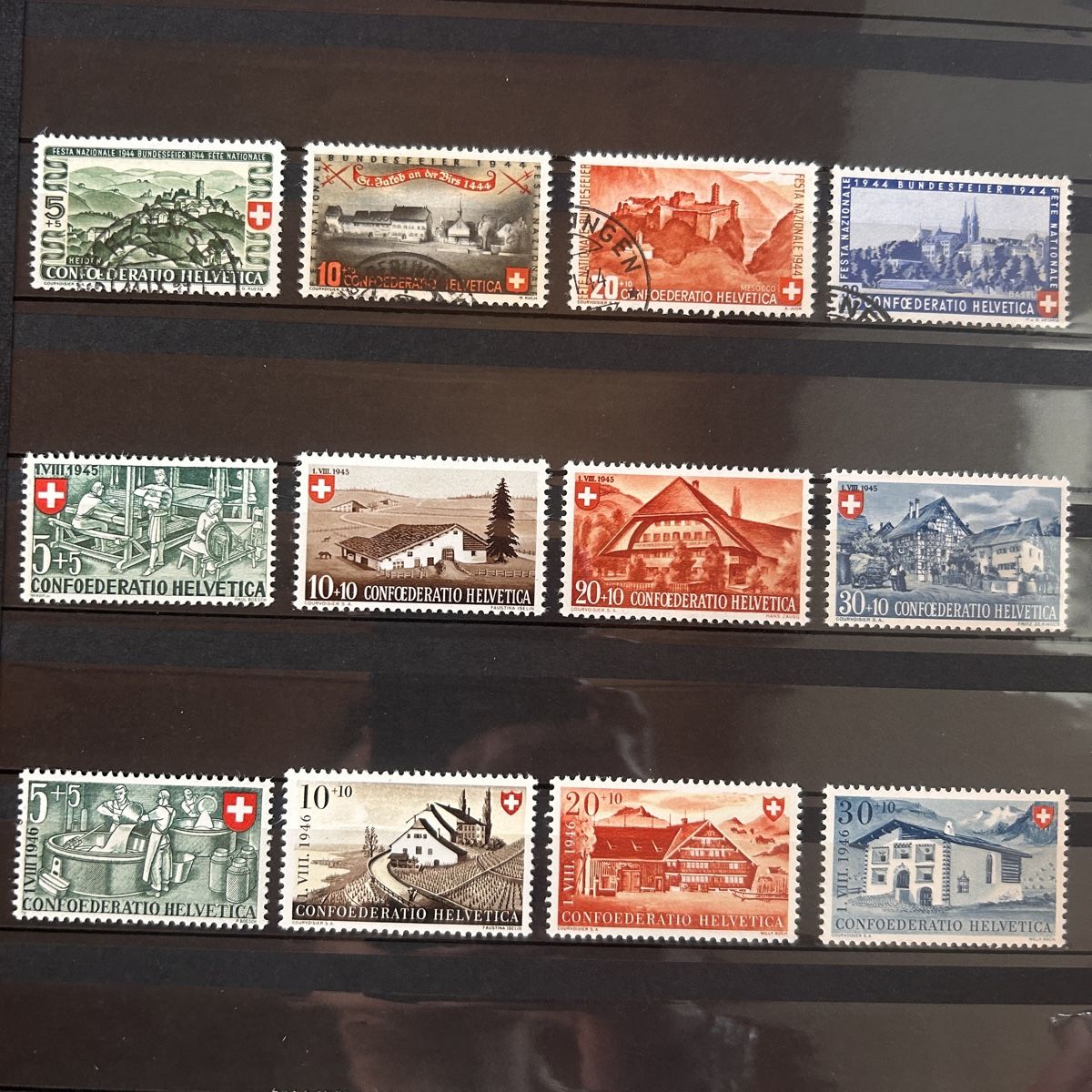 Tutti i francobolli: Briefmarken Schweiz - Pro Patria & Pro Aero. 4 – Usato da Laufen venduto da belleskulptur 3