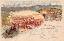Gruss vom Gurten, Litho, gelaufen 1900