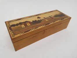 Exklusive Holztruhe, Box für Musikkassetten - TOP + RARITÄT!