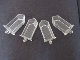 4x Glas Schublädchen aus 100j. Küchenschrank