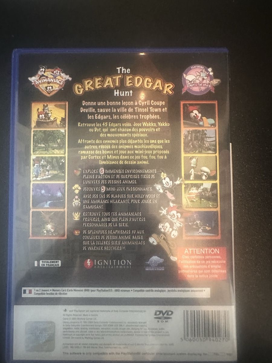 Spiele: Animaniacs The Edgar Hunt - PS2 – Gebraucht aus Vétroz von Fabio-B 1