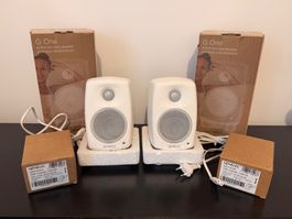Genelec G One Aktivlautsprecher Paar Weiss inkl. Wandhalt.