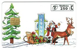 Privat Telefonkarte Spanien Weihnachten 1999