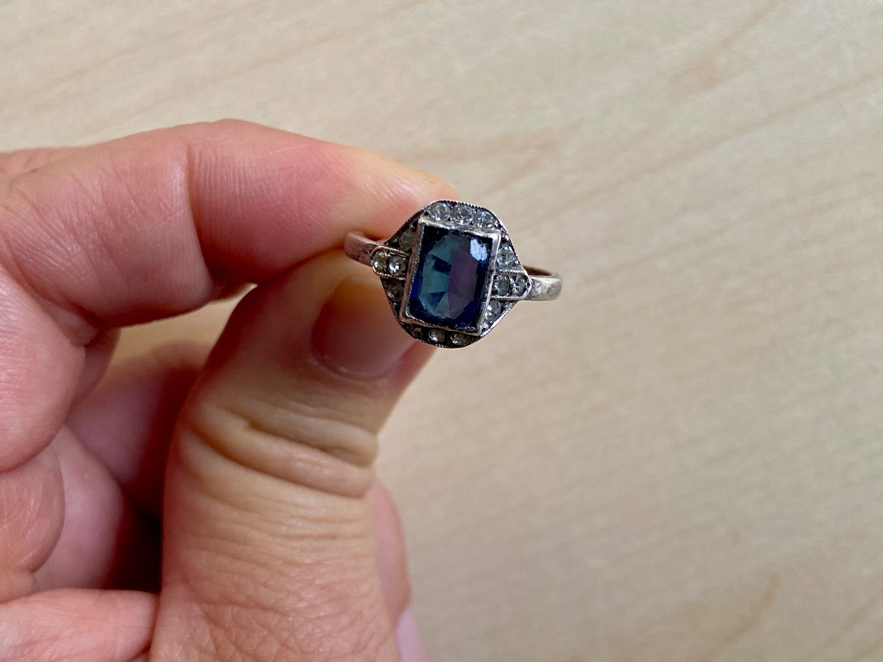 Anelli: Art Deco Silber Ring 1920 mit Stempel – Usato da Niederhasli venduto da YHHC 1