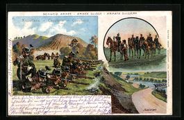AK Schweizer Kavallerie im Angriff, 1901