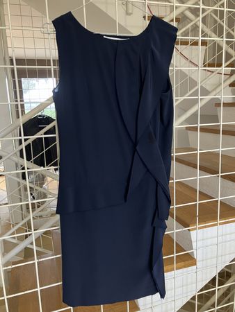 Diane von Furstenberg - robe en soie bleu foncé