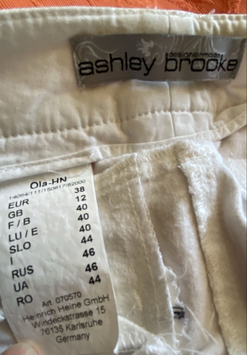 Brooks Pantaloni: Ashley Brooks Designermode Hose weiss – Usato da Utzigen venduto da Lasagne99 6