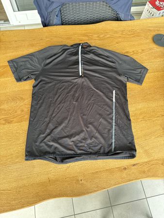 Praktisches, schwarzes Kurzarm-Velo Trikot, Grösse L