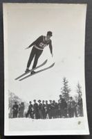 Skispringer Fritz Kaufmann/ Photo W. Lottenbach, Grindeiwald