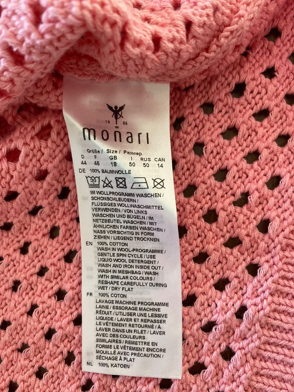 Monari Maglioni & Felpe: Monari Strick Pullover Gr 44 pink Lochmuster Lässig Somme... – Nuovo (secondo la descrizione) da Illnau venduto da Sniwi67 4