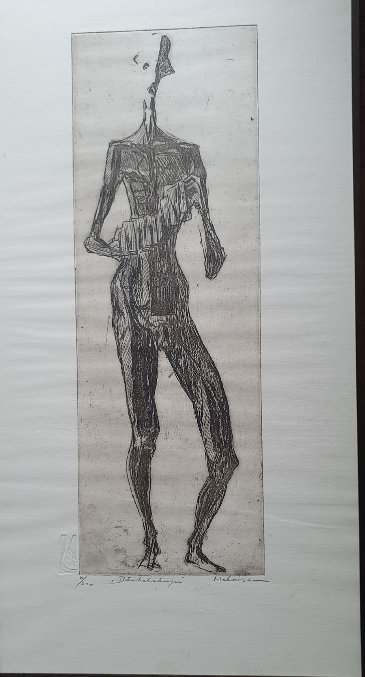 Grafiken & Lithographien: E.Hebeisen "Der Bänkelsänger", Lithographie, gerahmt – Gebraucht aus Kreuzlingen von Rschweiz1 4