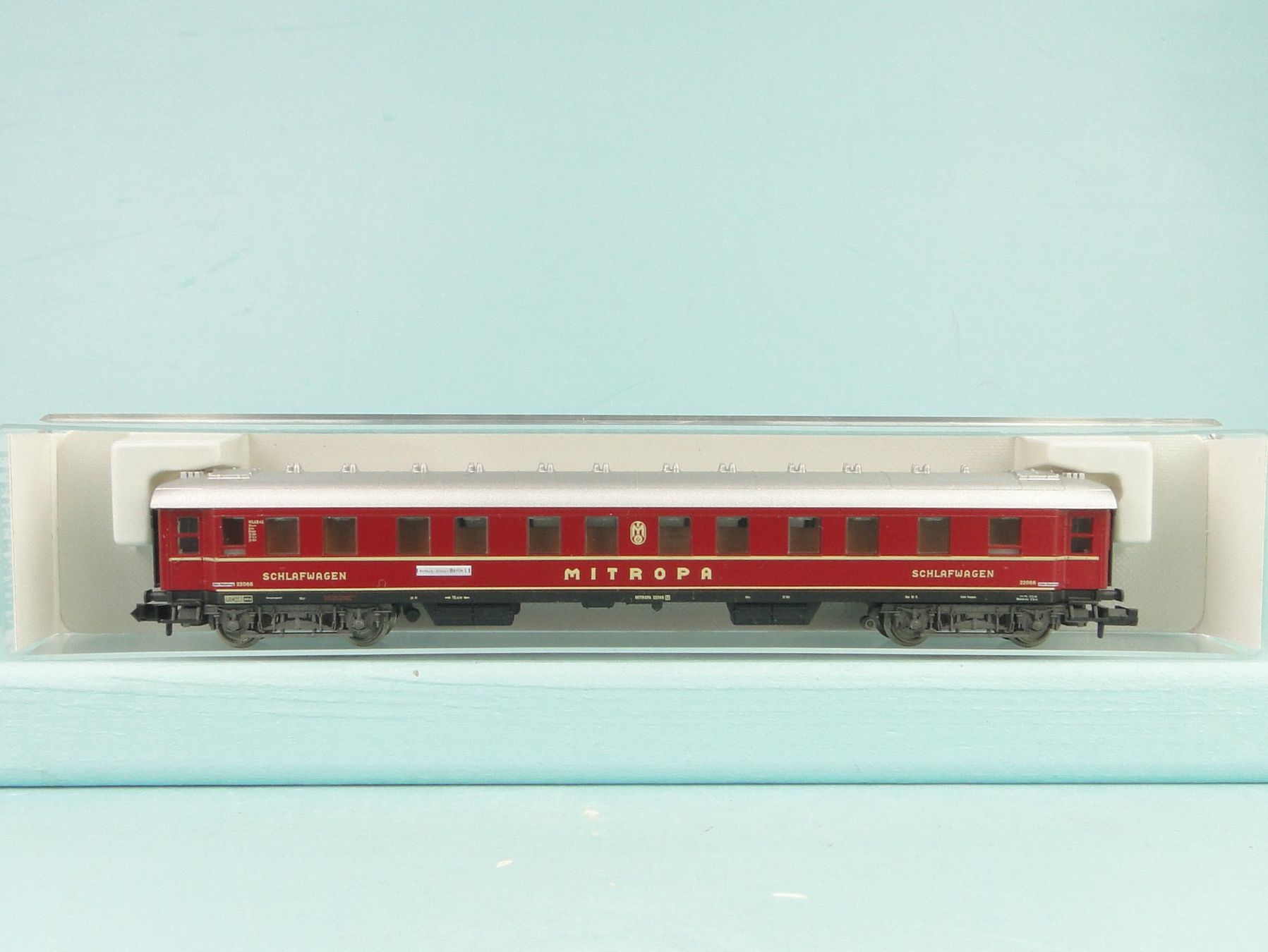Fleischmann Modellini di ferrovie: Fleischmann 8134 Spur N Mitropa Schlafwagen – Usato da Bülach venduto da Albitrain 5