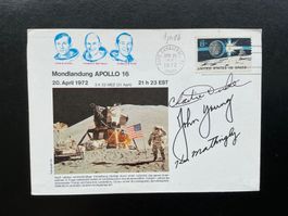Weltraum Apollo 16 Mondlandebeleg Mattingly, Young, Duke
