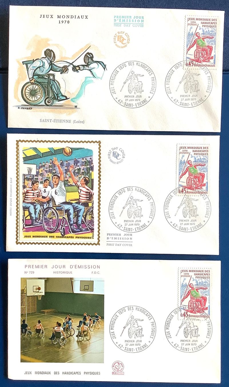 Alle Briefmarken: 1970 FDC Weltspiele der Körperlich Behinderten / 3 Div.Illus – Neu (gemäss Beschreibung) aus Liestal von Skunk02