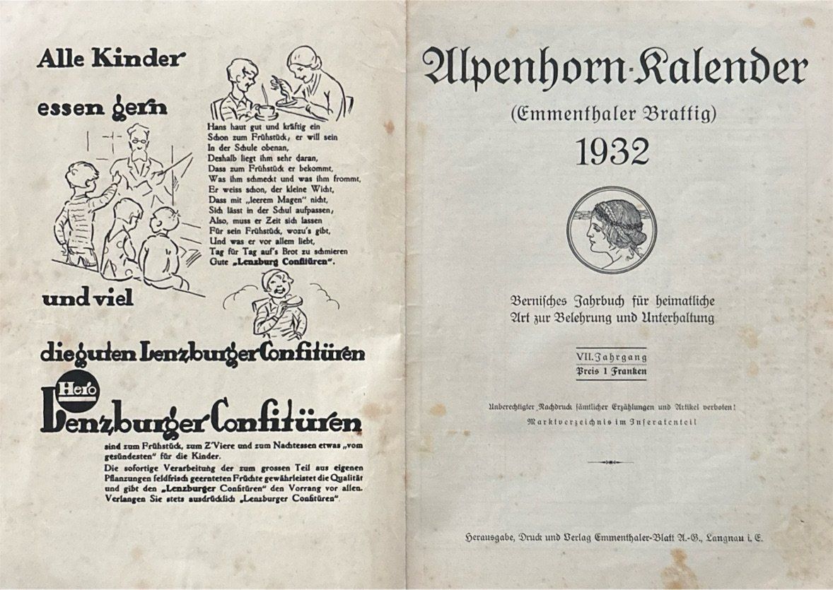 Bücher: Alpenhorn-Kalender 1932 – Gebraucht aus Sarnen von Livres 1