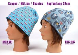 Beanies / Kappen / Mützen Grösse 52