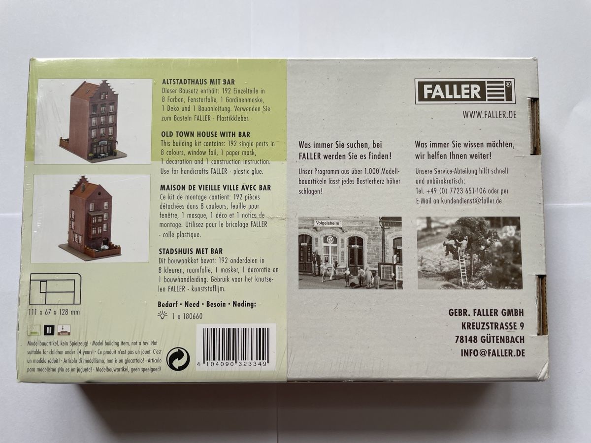 Faller Modellini di ferrovie: Faller Altstadthaus mit Bar – Nuovo e nell'imballaggio originale da Kleinandelfingen venduto da marco_85 1